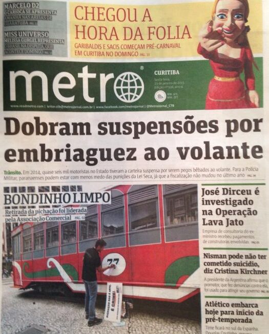 Jornal Metro - Bondinho Limpo